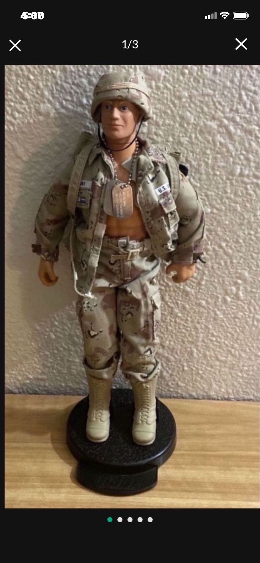 Vintage GI Joe "Duke" With Fuzzy Hair And Accessories