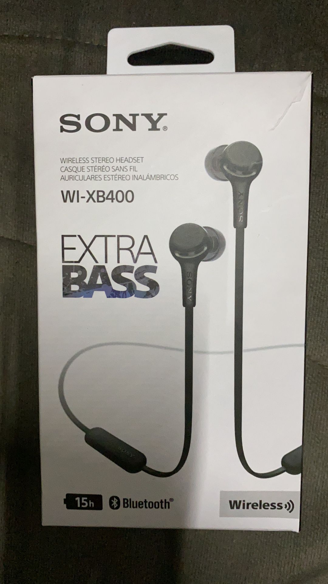 Sony WI-XB400 Extra Bass Wireless In-Ear Headphones WIXB400 - NEW