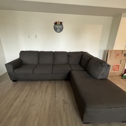 Large Grey L Shape Couch