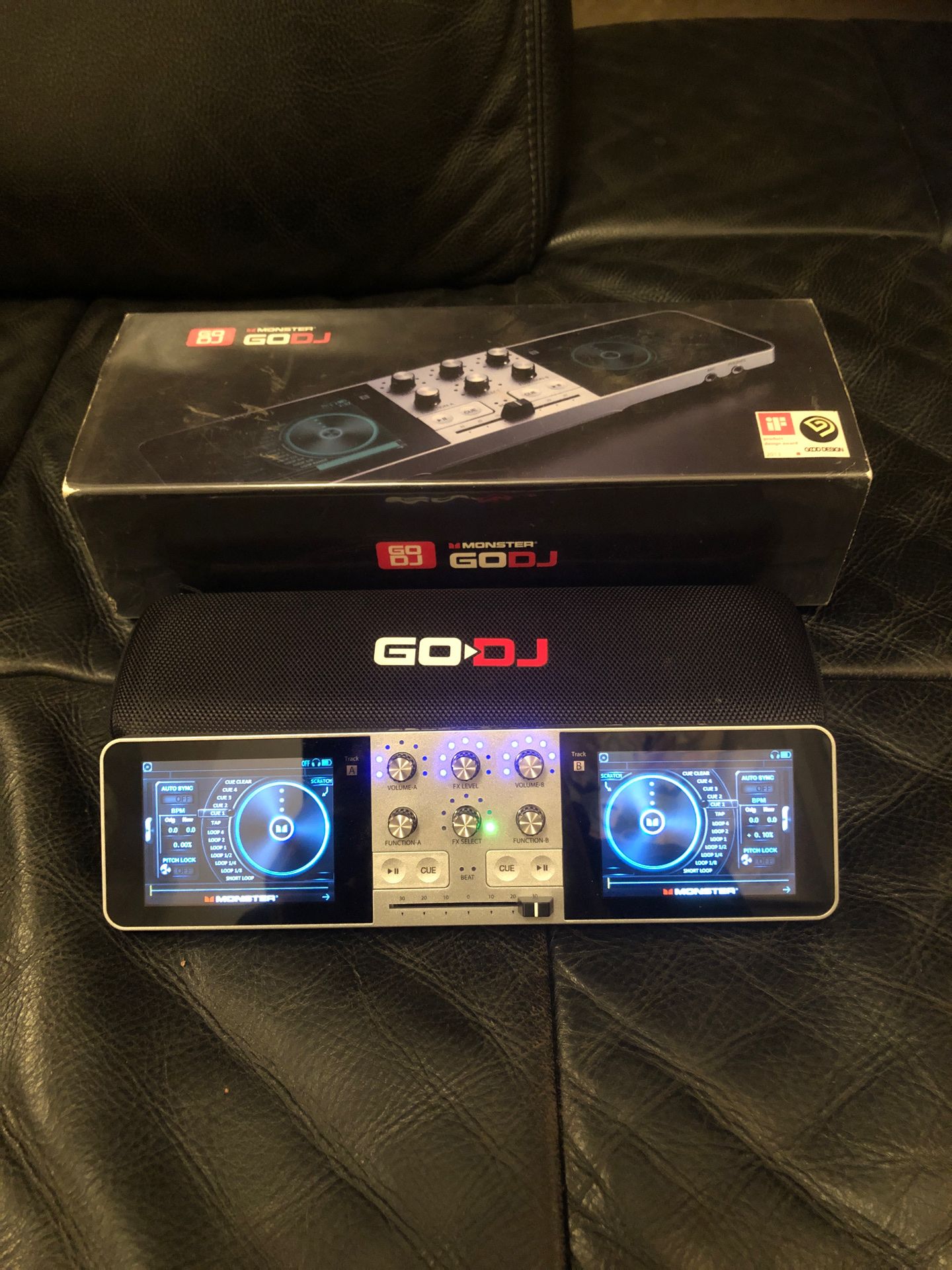 Monster GO DJ portable mixer with case and 64gb SD