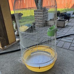  BHITE  BIRD  CAGE  32 In Tall……16  WIDE. $30