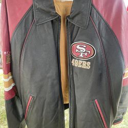 Vintage San Francisco 49ers Carl Banks G-III NFL Leather Jacket 