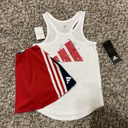 Girls Adidas Tank and Skirt Set