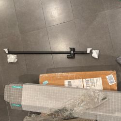 Hansgrohe Unica Hand Bar Matte Black Adjustable