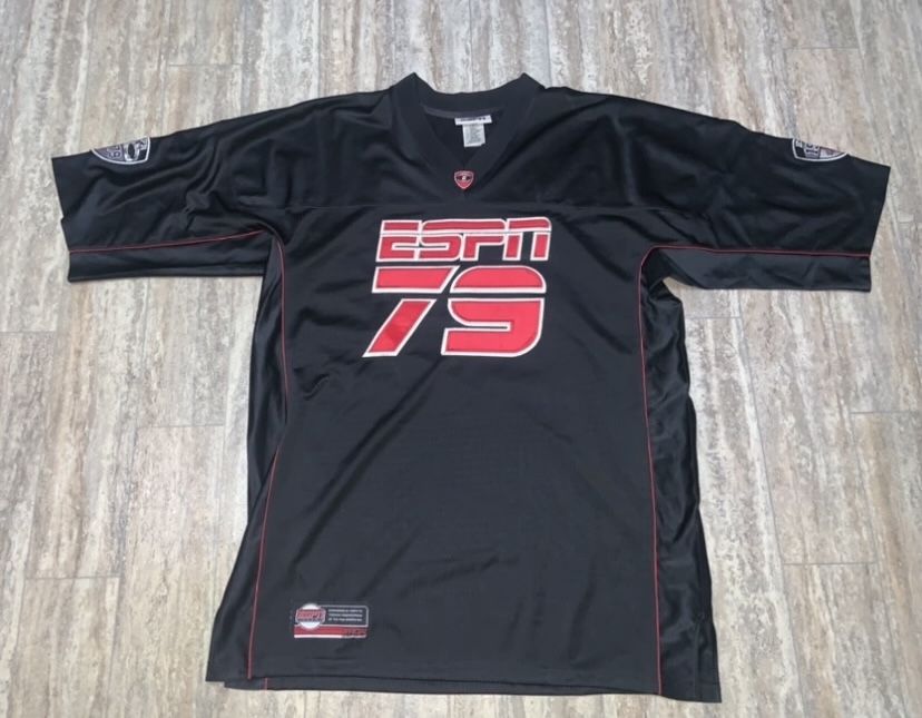 Black NFL NBA MLB vintage starter black ESPN football jersey (Size- Large) BRAND NEW AUTHENTIC- $40