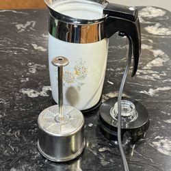 CORNING WARE FLORAL BOUQUET percolator 6 cup Electric Work Great