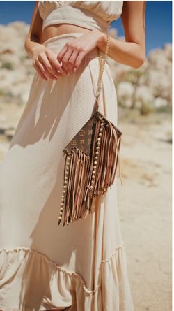 Vintage Boho LV Wristlet