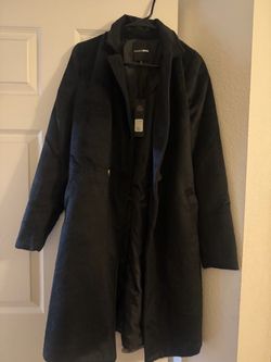 Fashion Nova Black Long Coat with Tags