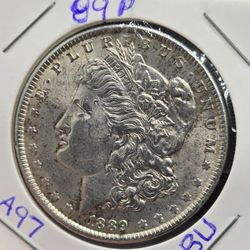 1889-P Morgan Silver Dollar BU - Toned
