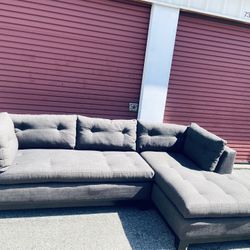 Nice Grey Sectional ( Free Delivery)