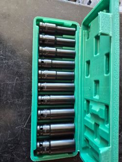 Impact sockets metric 1/2" drive thin wall