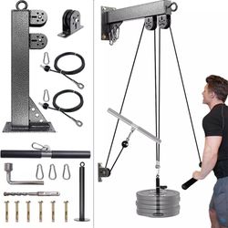 Wall Mount Pulley System For Home Gym 