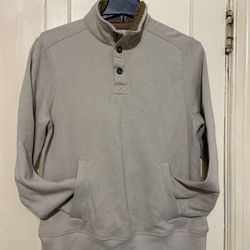 G.H. Bass & Co. Sweater, Mens Medium, Tan, Pullover, Quarter Buttons