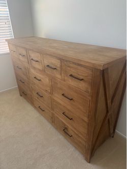 Solid wood 14 drawer dresser