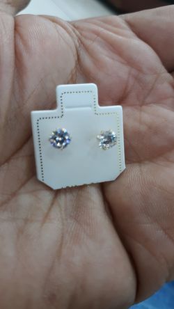 14k gold cz stones studs
