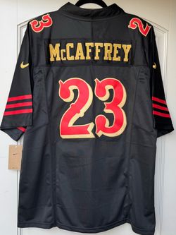 MED / LARGE + XL - 49ERS #23 CHRISTIAN McCAFFREY JERSEY