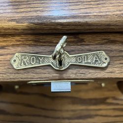 Roll Top desk And File Cabinet With Key 