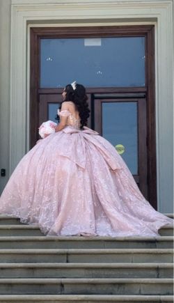 Quince dress pink blush color
