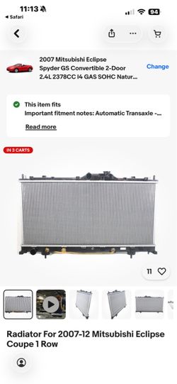 Radiator for 2007-2012 Mitsubishi eclipse