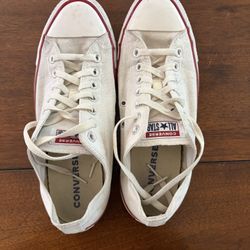 Mens Size 9 White All Star Converse 