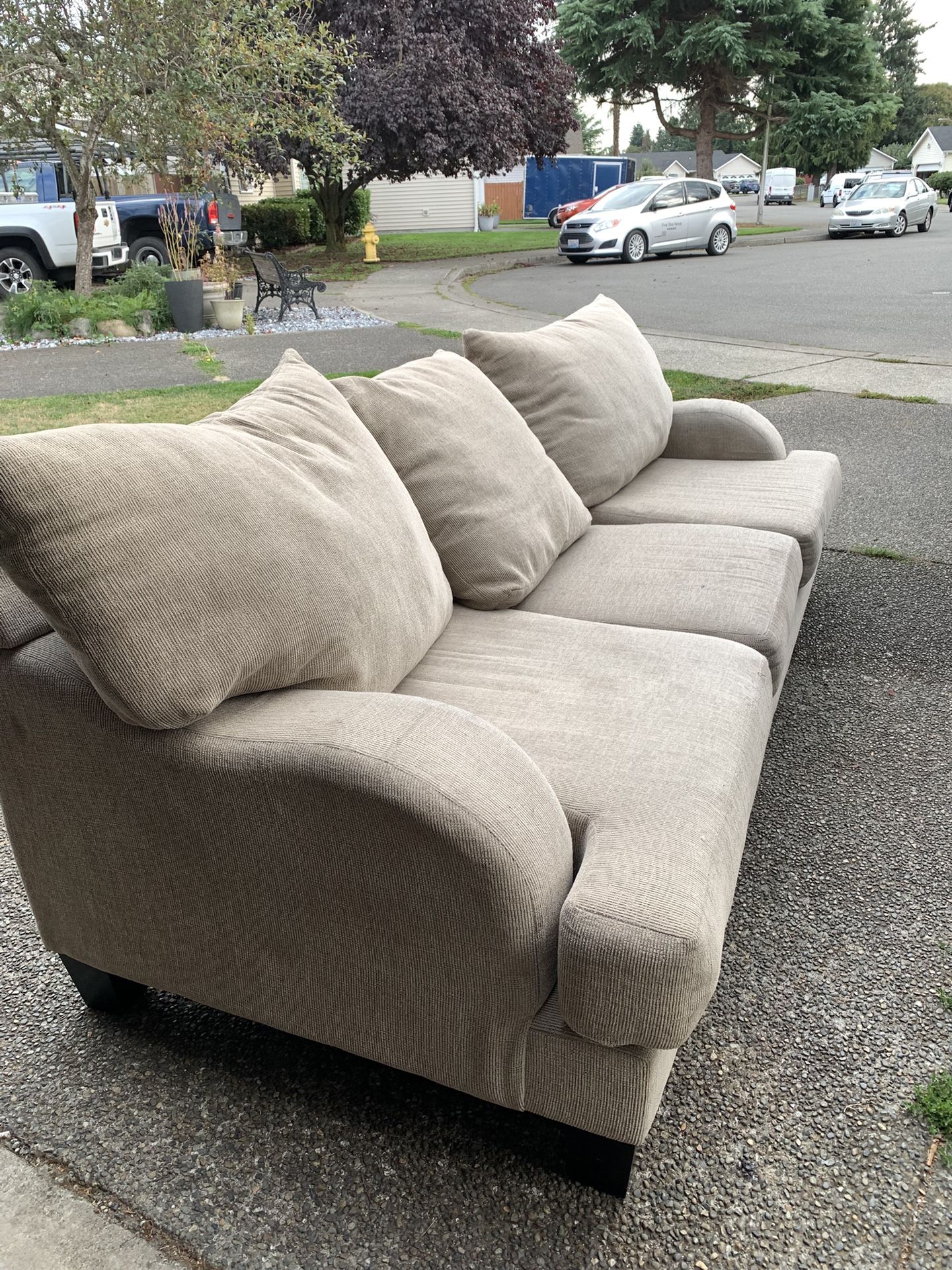 Beige/Grey Couch