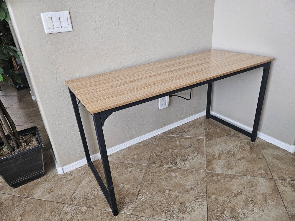 Office Computer Desk Natural Wood Color