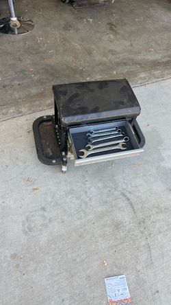 Mechanic Creeper Seat with Tool Drawer