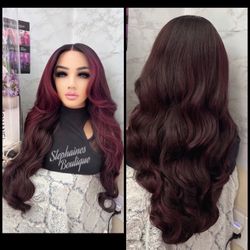Human Hair Blended Lace Front Wig 