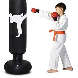 Punching Bag for Kids,63 Inch Freestanding Bounce Back Inflatable Adults Boxing Bag,Suitable for Kids, Men, Women, Boys, Girls to Practice Karate, Tae