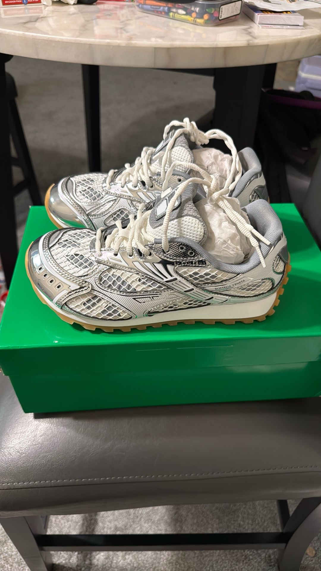 Bottega Veneta Silver Size 40