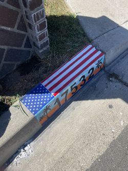 Patriotic Curb Painting 