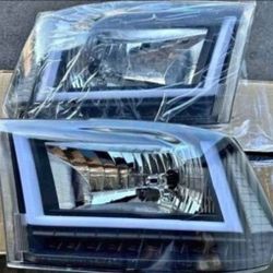 11-18 Ram LED DRL Headlights Luces Micas Calaveras Faros Faroles Focos 19-24 Ram Headlamps 