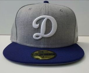 (Just Reduced) BRAND New Era 59/50 Fitted Hat. Size 7 1/2 - Los Angeles Dodgers (Heather Grey/Blue/White) NY SD LA C P