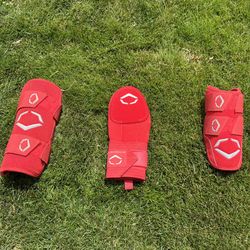 Red EvoShield Baseball Protective Gear
