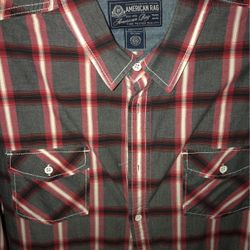 Men’s American Rag Plaid Shirt-size Large