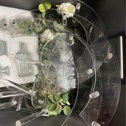 Lot of wedding decor (garland, glassware, cupcake stands)