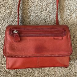 Red Vintage Cross Body Fossil Bag