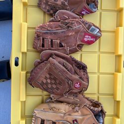 4 Baseball Gloves