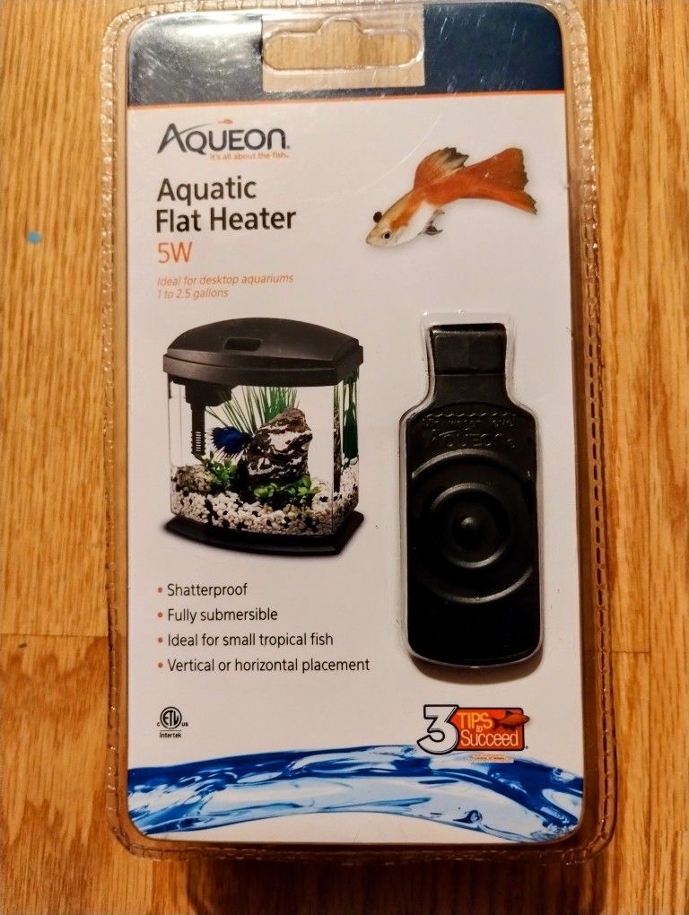 Aquatic Acurauim Flat Heater 5watsd..For Small Fish Tank..Brand New!