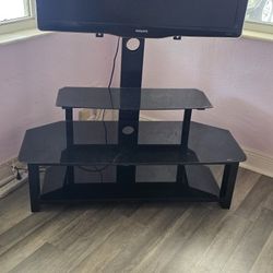 42" Phillips TV with glass stand