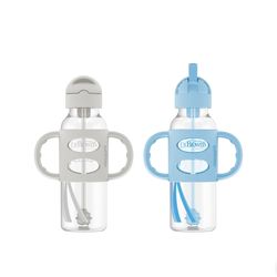 NEW Dr. Brown’s Straw Cups 2-Pack – Blue & Gray