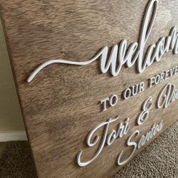 Welcome Wood Sign, Wedding Signs, NFL, NBA, MLB Signs