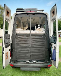 MELIPRON Van Bug Screen with Privacy Blackout Panel Fit for Mercedes Sprinter 2007-2025