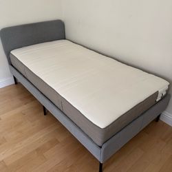 IKEA Twin Size Bed Frame and 10” Mattress Very Clean and Excellent Condition