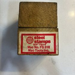 Mac Tools 9pc  Steel Stamps 3/16" Punch  FS 316