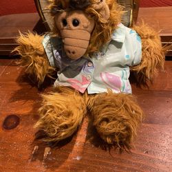 Plush Vintage Alf Toy Doll Wearing Hawaiian Shirt