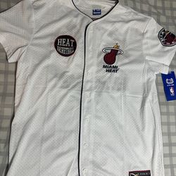Mens Large Miami Heat white jersey