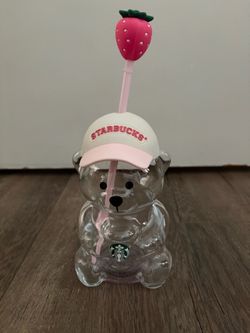 starbucks bearista bear glass cup