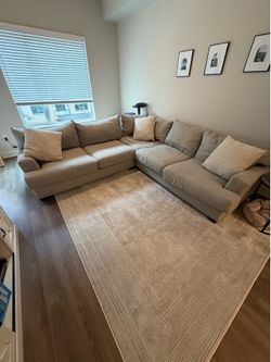 Tan L shaped couch for sale - pick up only
