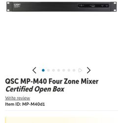 QSC MP M40 FOUR ZONE MIXER
